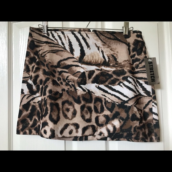 🎉HP🎉🆕 NWT Vintage 90’s Animal Print Skirt Jr.7 - Picture 3 of 9